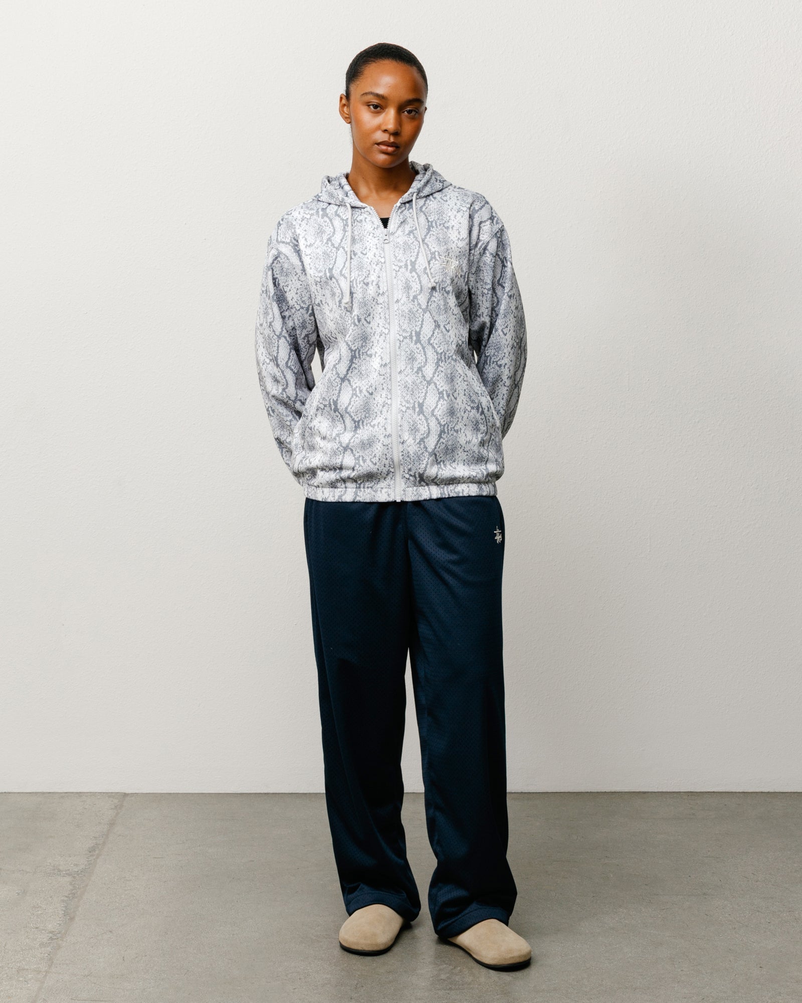 ATHLETIC MESH ZIP HOODIE