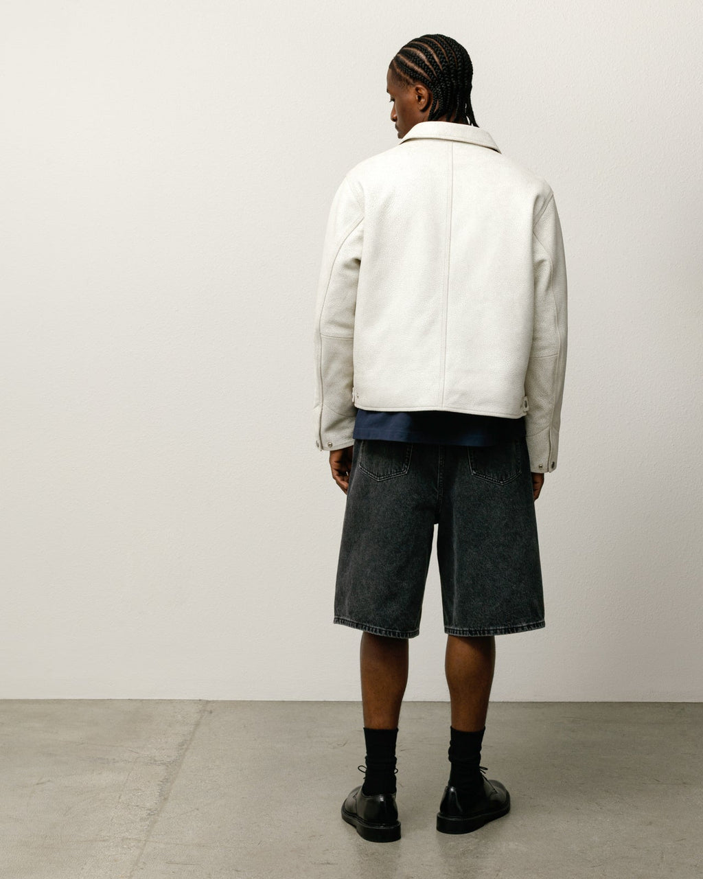 GARAGE JACKET CRACKED LEATHER
