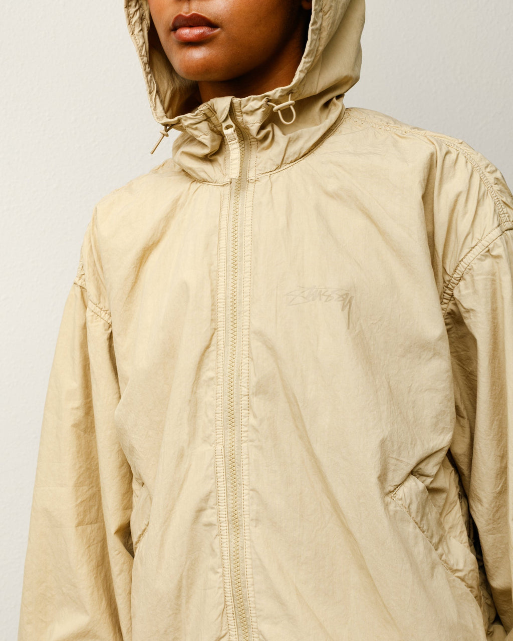 DOUBLE COTTON HOODED JACKET
