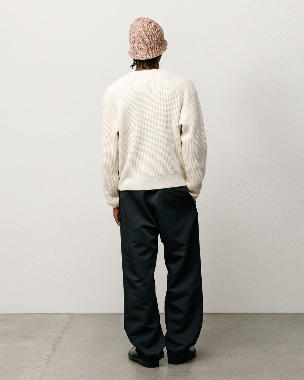 WAFFLE CASHMERE SWEATER