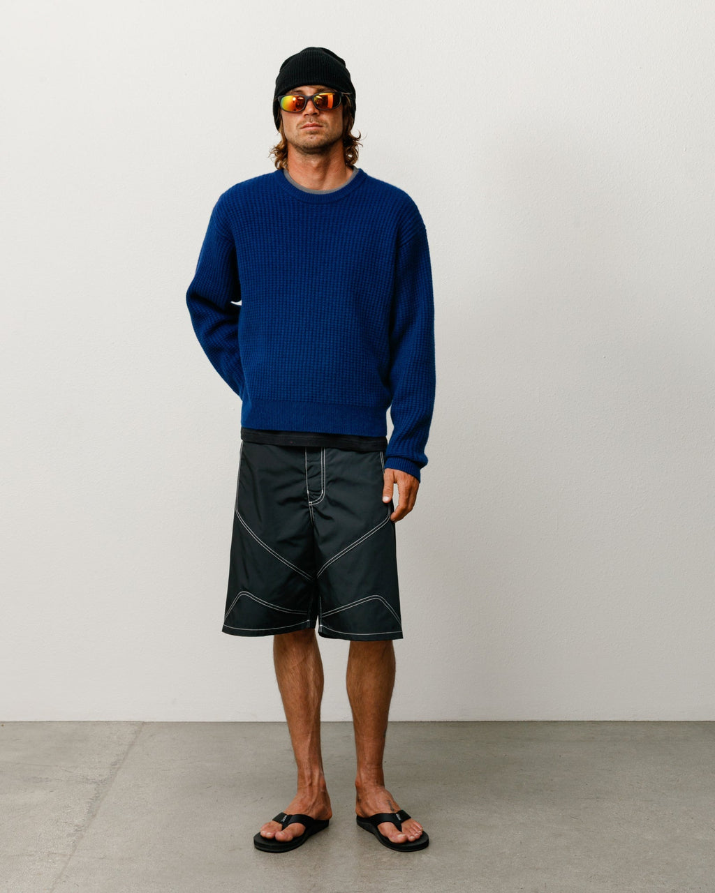WAFFLE CASHMERE SWEATER