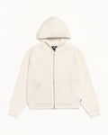 WAFFLE CASHMERE ZIP HOOD SWEATER