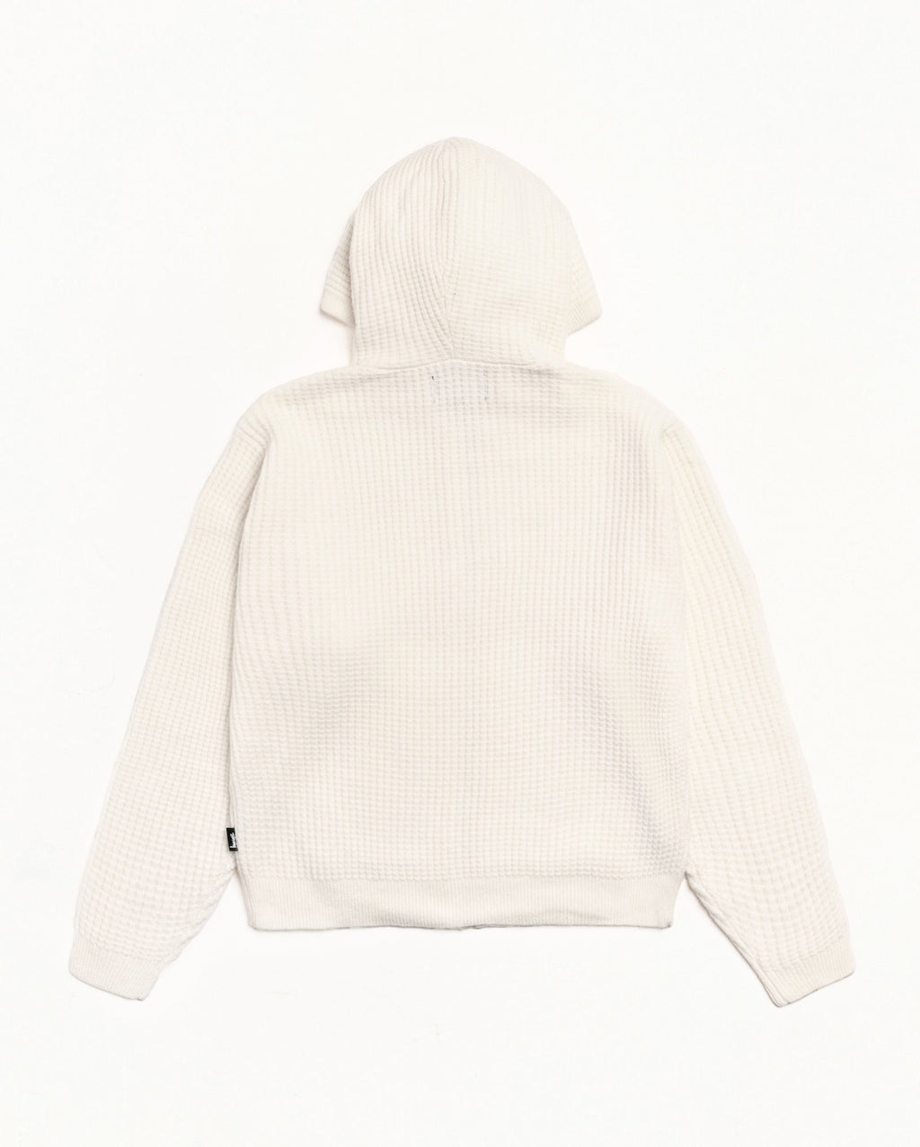 WAFFLE CASHMERE ZIP HOOD SWEATER