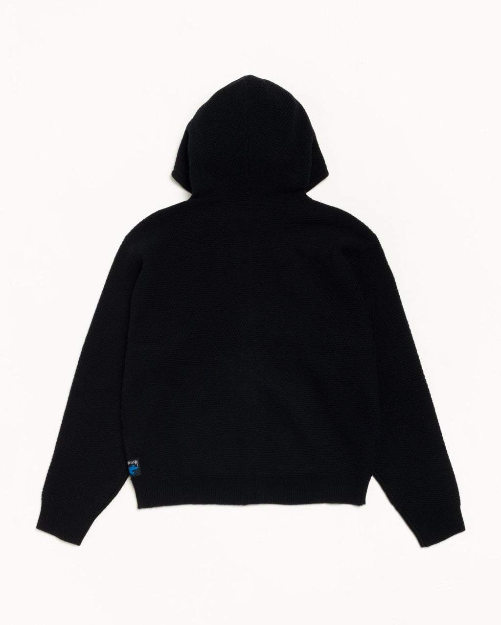 TEXTURED ZIP HOODED SWEATER