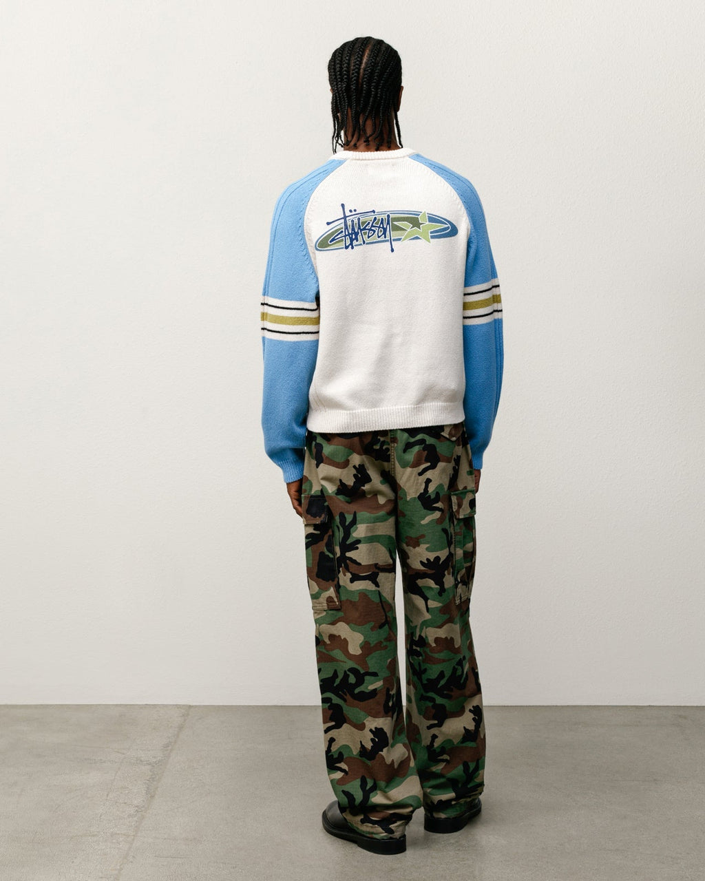 STRIPE RAGLAN CREW