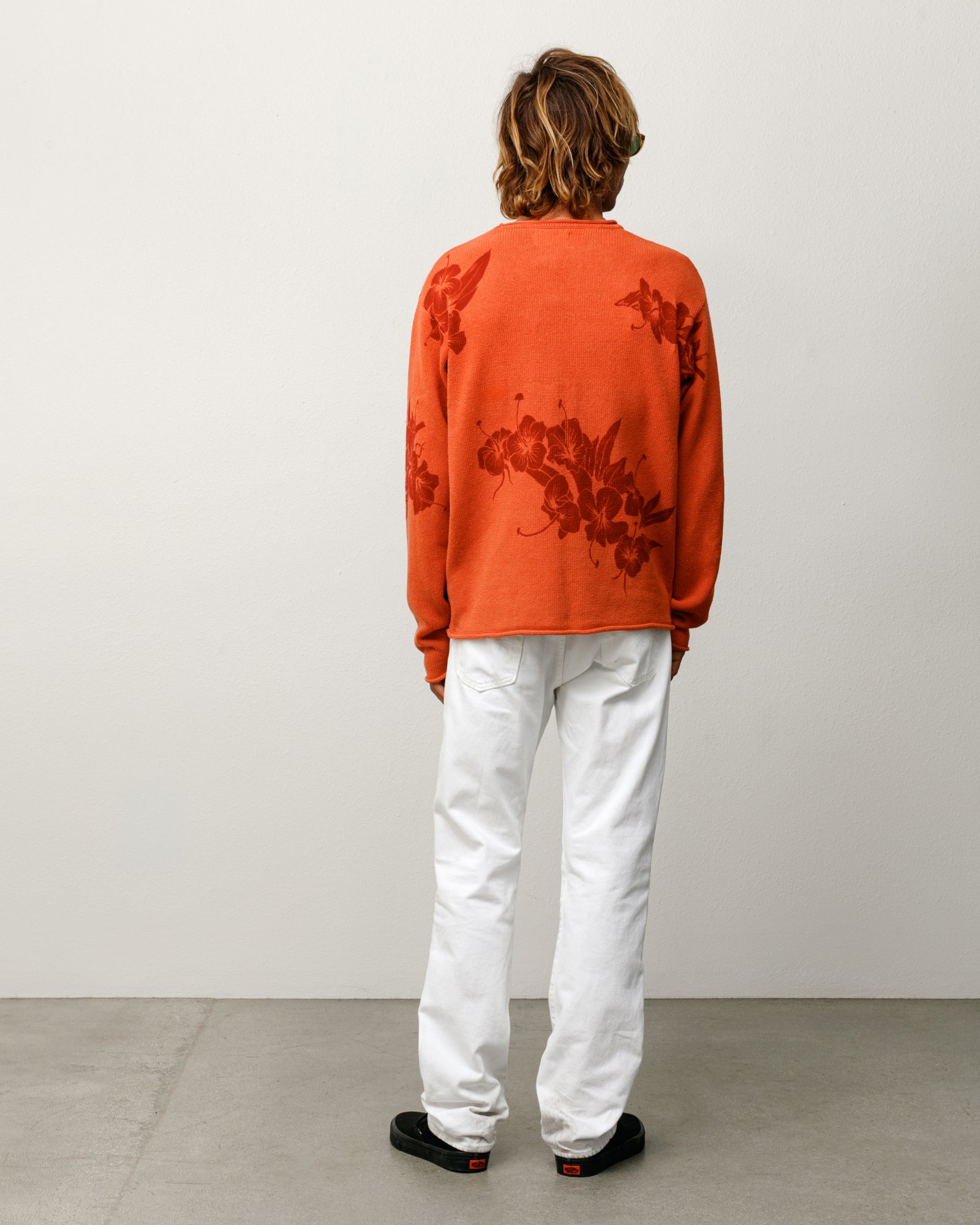 FLORAL ROLL NECK SWEATER