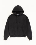 CURSIVE APPLIQUE ZIP HOODIE