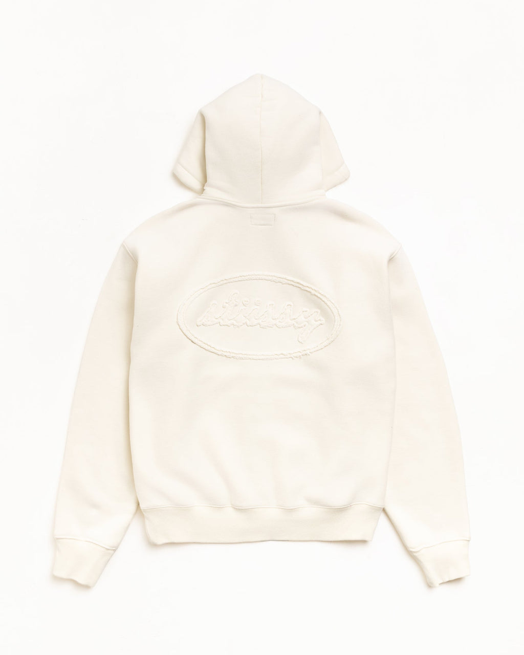 CURSIVE APPLIQUE ZIP HOODIE