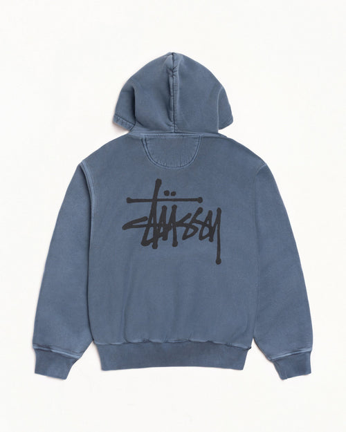 BASIC STÜSSY ZIP HOODIE PIGMENT DYED