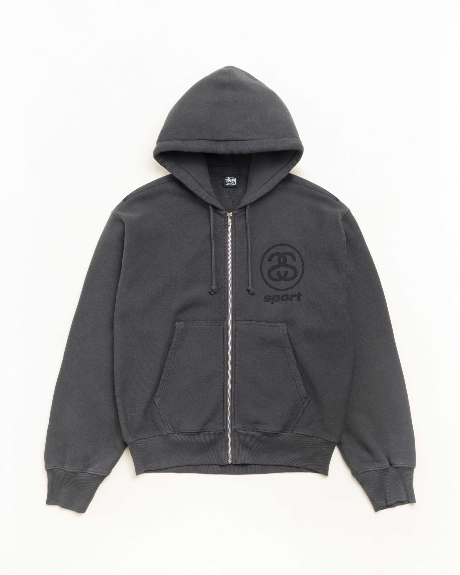 LINK SPORT ZIP HOODIE GARMENT DYED